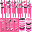 LiYiQ 72 Pcs Cheerleader Party Favors Cheerleader Team Gifts Cheerleader Goodie Bags Stuffers Cheerleader Ballpoint Pens Bookmark Card and Silicone Bracelet by TinyTreasures Baby Boutique