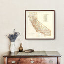 Vintage Map of California 1876