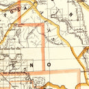 Vintage Map of California 1876