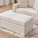 Accent Chair With Ottoman, Includes 2 Bolster Pillows