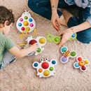 LiKee Fidget Popper Sensory Baby Toys for 10+ Months, Push and Popping Busy Board, Montessori Toys for 1+ Years Old, Airplane Car Travel Toy for Toddlers 1-3 Stress Relief (Ladybug) by TinyTreasures Baby Boutique