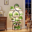 9-Tier Indoor Plant Stand with Grow Light by HouseOfZazla