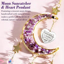 Best Friend Birthday Gifts for Women Unique, for Friends Female, Long Distance Friendship Gifts for Women BFF Bestie Sister Gifts, Moon Crystal Suncatcher for Window Hanging Decor by GreenHaven Gardens