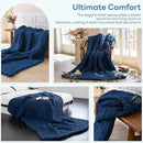 Chunky Knit Blanket - Luxury Soft Cozy 40 * 50 Throw Blanket,100% Woven Blanket Rope Knot Throw Blanket for Couch, Sofa, Home Decor, Gift - Machine Washable（Deep Blue） by CozyNest Decor