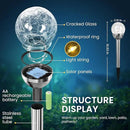 SOLPEX Solar Garden Lights String, 6 Pack Outdoor Christmas Decoration Warm White Solar Powered Cracked Glass Ball Lights, Waterproof for Patio Decoration by GreenHaven Gardens