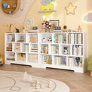 Book Shelf Set of 2, 10 Cubes Storage Organizer, 3-Tier Open Shelf Wooden Bookcase, Freestanding White Bookshelf Cube Shelf for Bedroom, Living Room, Home Office by CozyNest Decor