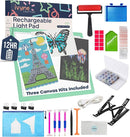 iVyne Rechargeable A4 Light Pad for Diamond Painting & Art Projects – LED Light Board with Diamond Art Accessories – Ultra-Thin & Portable Diamond Dot Light Board, Perfect for Artists - Green by TinyTreasures Baby Boutique