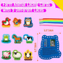 9 PCS Kids Lacing Cards, 9 Double Sided Farm Animals Sewing Cards with 9 Colorful Laces, Educational & Learning Toys for Preschoolers, Kids Ages 3+ by TinyTreasures Baby Boutique