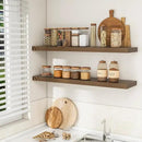 RICHFOCUS 48Inch Floating Shelves for Wall 1 Pack Shelves for Bedroom|Kitchen|Bathroom Wall Mounted Rustic Wood Floating Shelf with Invisible Brackets for Books|Storage|Decor, Walnut by CozyNest Decor