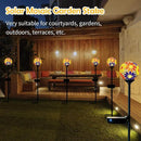 Afirst Solar Lights Outdoor Decorative - Solar Gazing Ball Mosaic Garden Stakes Flower Decorative Lights Waterproof for Pathway Yard Lawn Decoration Orange by CozyNest Decor