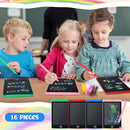 Epakh 16 PCS LCD Writing Tablet for Kids - 8.5 Inch Reusable Writing Board Drawing Doodle Pad Gift for Girl & Boy, Toddlers, Back to School, Birthday Party Favors(Blue, Green, Pink, Red) by TinyTreasures Baby Boutique