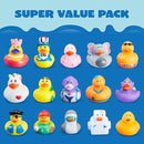 JOYIN 120 Pcs Rubber Ducks, Random Assortment Ducks Bulk with Mesh Carry Bag, Mini Rubber Duckies for Baby Bath Toys, Kids Toddler Summer Pool Toys Birthday Gifts Party Favors by TinyTreasures Baby Boutique