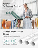 SONGMICS Clothes Drying Rack Foldable, Gullwing Laundry Drying Rack, Space-Saving, 22.2 x 68.1 x 38 Inches, Sock Clips, Metal Structure, for Clothes, Towels, Linens, Indoor, Outdoor White ULLR518W01 by TinyTreasures Baby Boutique