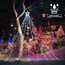 Toodour Christmas Decorations Outdoor Star Lights, 317 LED 10ft X 9 Waterfall Tree Lights with 12" Topper Star, 8 Lighting Modes Outside Christmas Lights for Yard Garden Holiday Decor (White) by GreenHaven Gardens