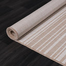 Stripe Outdoor Rug 8x10 Washable Outside Carpet for Indoor Patio Porch Waterproof Easy Cleaning Non Shedding Area Rugs Beige 8 x 10 by CozyNest Decor