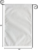 TOPFLAGS Sublimation Garden Flags Blank Garden Flag 12x18 Inch Double Side Custom Create Your Own Solid White Flag DIY Blanks Canvas Banner to Decorate by CozyNest Decor
