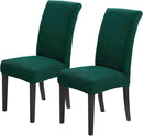 Joccun Chair Covers for Dining Room Set of 2, Dining Chair Slipcovers Stretch Dining Room Chair Covers Seat Protector,Washable Parsons Chair Cover for Home,Hotel,Banquet(Hunter,2 Pack) by CozyNest Decor