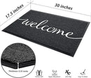 Door mat, Outdoor Indoor Welcome mat, Durable Non-Slip Easy to Clean Front Doormat, Entrance Rectangular Doormat, for high Traffic Areas (30" x 17.5", Black) by CozyNest Decor