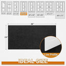 Mibao Dirt Trapper Door Mat for Indoor Outdoor, Waterproof All-Season, All-Weather Doormat, Heavy Duty Non-Slip Entrance Rug, Low Profile Absorbent Entrance Mat Carpet, 48" x 24", Black by CozyNest Decor