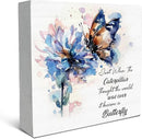 SRADMO Inspirational Desk Signs, Inspirational Butterfly Wood Box Sign Desk Decor, Motivational Desk Decor, Encouragement Theme Wooden Block Box Sign Decoration for Home Office Shelf Table Decor by CozyNest Decor