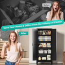 75" Tall Pantry Cabinet,Farmhouse Kitchen Pantry Storage Cabinets with 2 Doors and 5 Shelves,Black Metal Storage Cabinet,Large Cupboard for Home,Kitchen,Dining/Living Room by CozyNest Decor