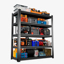 5-Tier Heavy Duty Metal Shelving Unit, 2500LBS Capacity Garage Storage Shelf, Industrial Adjustable Storage Rack for Warehouse, Basement, Commercial & Home Use (77" H x 35.4" W x 15.7" D,Black) by GreenHaven Gardens