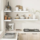 White Floating Shelves for Wall, 36 Inch X 12 Deep Shelves for Room Wall Mounted，2" Thick Heavy Duty Holds 65lbs Floating Shelf for Bedroom Bathroom Kitchen Laundry Room, Set of 2 by CozyNest Decor