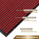 Yimobra Front Door Mat Outdoor Indoor Entrance, 100% Waterproof All-Season All Weather Doormat, Welcome Matt Outside Entry, Non Slip, Low Profile, Heavy Duty Patio Porch Floor Mats,47 x 24,Black Red by CozyNest Decor