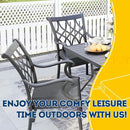 AAAAAcessories Outdoor Seat Cushions for Chairs, Waterproof, Fade-Resistant Patio Furniture Replacement Cushions, 20" x 20" x 3", Set of 2, Dark Gray by GreenHaven Gardens