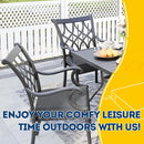 AAAAAcessories Outdoor Seat Cushions for Chairs, Waterproof, Fade-Resistant Patio Furniture Replacement Cushions, 18" x 18" x 2", Set of 2, Dark Gray by GreenHaven Gardens