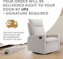Arya Modern Nursery Glider Recliner Chair – Cozy Nursing Chair with 360° Swivel for New Parents, Gentle Motion, Compact Design, High Back & Low Armrests, Canadian Made (Heather Pearl/Arlo Fabric) by TinyTreasures Baby Boutique