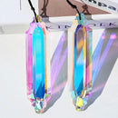 HDCRYSTALGIFTS 2 Pack 5" Large Crystal Suncatcher Prisms,AB Crystals for Sun Catchers,Rainbow Maker Hanging Prisms for Windows,Room,Chandelier,Garden Home Decor by GreenHaven Gardens