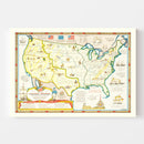 Vintage Louisiana Map Purchase Map of the United States