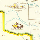 Vintage Louisiana Map Purchase Map of the United States
