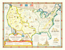 Vintage Louisiana Map Purchase Map of the United States