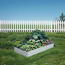Raised Garden Bed,Galvanized Raised Garden Beds Outdoor for Vegetables Flowers Herbs, Raised Bed Planter Box, Metal Raised Garden Bed Kit with Gloves, 6x3x1ft,Gray by GreenHaven Gardens