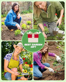 Garden Tools Set, 8 in 1 Heavy Duty Garden Tools Kit, Stainless Steel Ergonomic Gardening Hand Tool with Upgraded Bag, Gardening Supplies Gift for Women, Kid, Organizer by GreenHaven Gardens