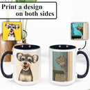 Personalized Coffee Mug, Custom Drawing Portrait Gift, Funny Customized Coffee Gift for Men & Women, Custom Mugs with Pictures, Black 15oz Father's Day Mug by TinyTreasures Baby Boutique