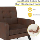 Kromax Mid-Century Modern Accent Chair for Living Room, 496 Lb. Weight Capacity, Dual Armrests, Comfy Extra Large Seat, Timeless Style Perfect for Reading & Relaxing, Bronze by CozyNest Decor