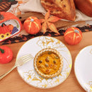 FLOWERCAT 60PCS Thanksgiving Plates & Gold Pumpkin Plates - Including 30PCS 10.25inch Thanksgiving Dinner Plates and 30PCS 7.5inch Thanksgiving Dessert Plates for Giving Thanks Theme Party by CozyNest Decor