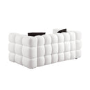 62.2length, 35.83" deepth, human body structure for USA people, marshmallow sofa,boucle sofa, White color,3 seater