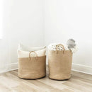 OrganiHaus Large Woven Baskets for Storage 15x18, Cotton Rope Baskets for Storage, Tall Blanket Basket for Living Room, Nursery Laundry Basket, Big Basket for Toys, Basket for Blankets, Honey by CozyNest Decor