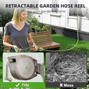 PINWHEEL 5/8in 100FT Retractable Garden Hose Reel, Automatic Retractable Hose with 10-Pattern Spray Nozzle, 180° Swivel Bracket, 3-Layer PVC Durable Water Hose for Yard Lawn Care (100 FT) by GreenHaven Gardens