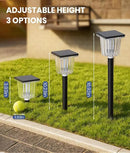 Super Bright Solar Pathway Lights Outdoor Powered,Adjustable Warm&Cool White,Waterproof IP65 Garden Decor Landscape Lighting Outside for Yard/Patio/Walkway/Driveway/Landscape (Obsidian Black, 4 Pack)