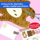 KRAFUN Easy Sewing Kit for Beginner Kids Arts & Crafts, 8 DIY Projects of Stuffed Dolls of Woodland Animals, Bear, Bunny, Fox, Owl, Instructions & Felt, Gift for Girls, Boys, Learn to Sew by TinyTreasures Baby Boutique