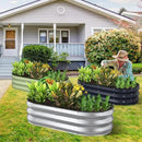 Kesfitt Raised Garden Bed Kit,Outdoor Galvanized Planter Raised Boxes with Safety Edging and Gloves,Large Metal Raised Garden Beds for Gardening Vegetables,Fruits,Flower(4x2x1FT) by GreenHaven Gardens