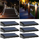 Solar Fence Lights Outdoor Waterproof IP65, 6 Pack Fence Lights Solar Powered 60 Lumens Auto On/Off Step Wall Lights Outside Decorations for Yard, Porch, Patio, Stairs, Pool, Deck, Garden-White Light by GreenHaven Gardens
