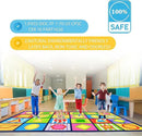 Booooom Jackson Seating Classroom Rug for Kids Room Seating Décor, 7'54''x13'12'' Vibrant Geometric Patterns Large Preschool Carpet Seating Rug for Teaching and Playroom, Non-Slip Rubber Backing by CozyNest Decor
