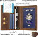 Ringsun Leather Passport Cover for Men Women, RFID Passport Wallet Case Travel Passport Holder for Family by TinyTreasures Baby Boutique