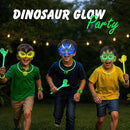 Dinosaur Party Favors Pack – Glow in the Dark Party Supplies | 6 Dinosaur Masks, 6 Bracelets, 6 Necklaces, 6 Wands, 42 Dino Glow Sticks & 80 Stickers | Birthday Classroom Halloween Trick or Treat by TinyTreasures Baby Boutique